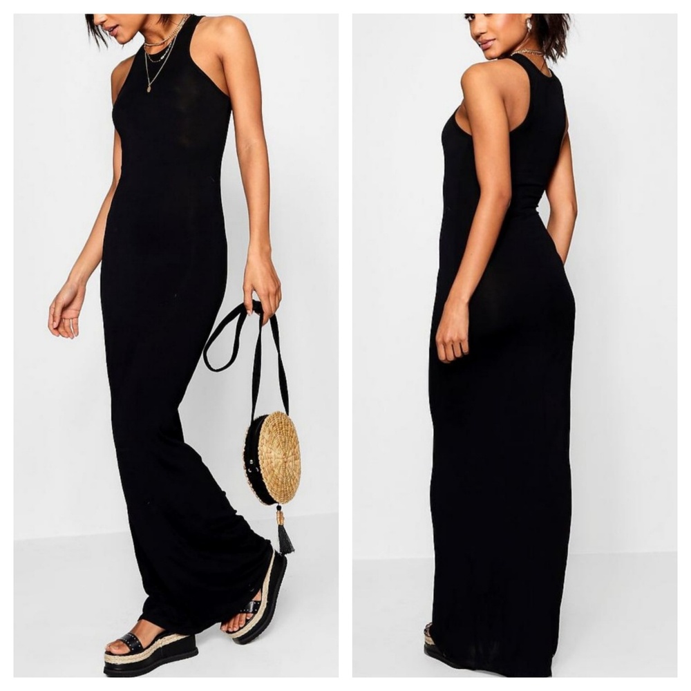 🌟BEST SELLER Sleek Black Bodycon Maxi Dress